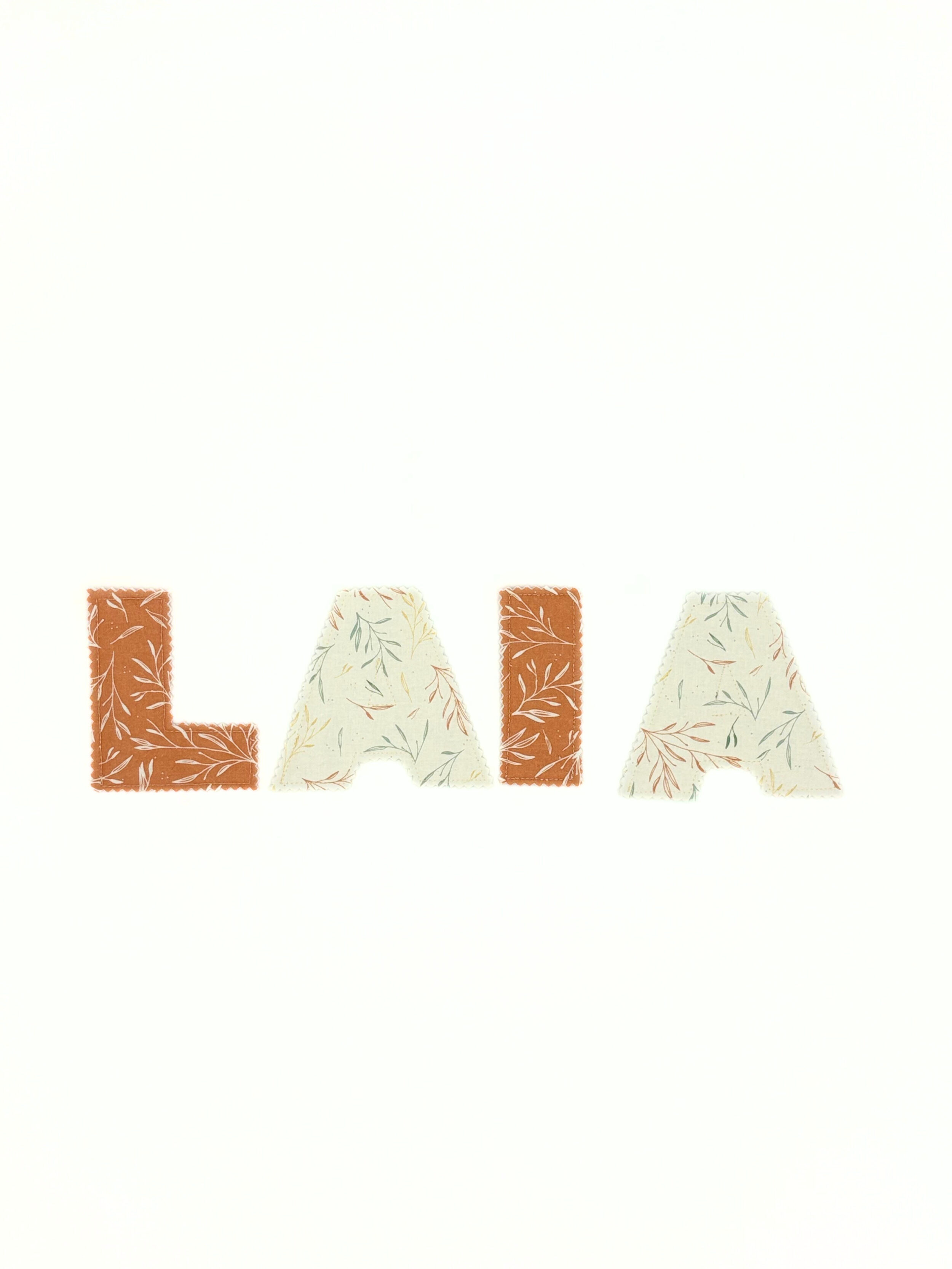 Letras de tela - Naranja